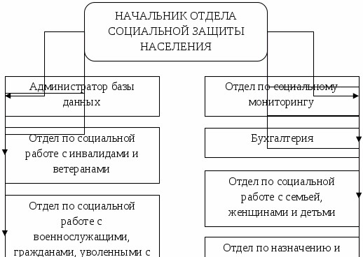 Структура отдела социальной защиты ГУ «Отдел занятости и социальных программ» Улытауского района Карагандинской области
