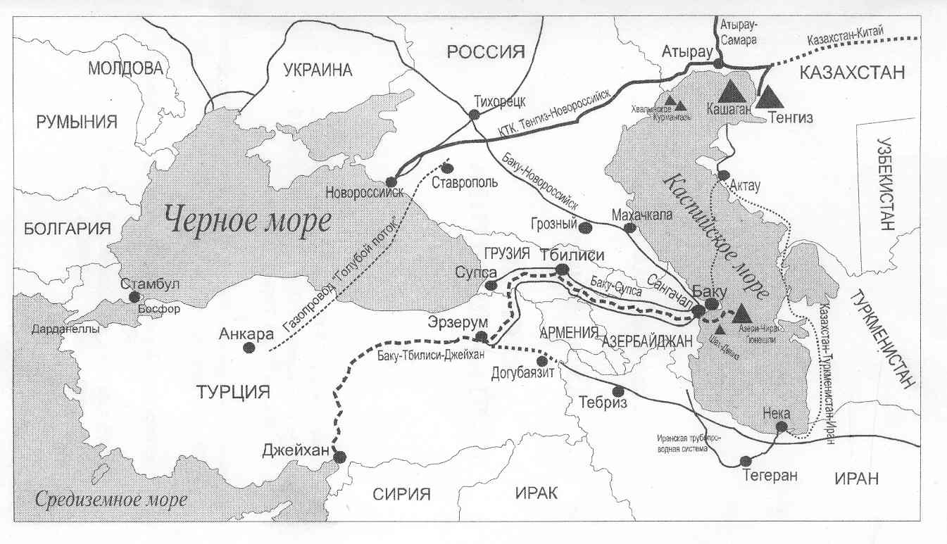 Месторождения нефти казахстана карта