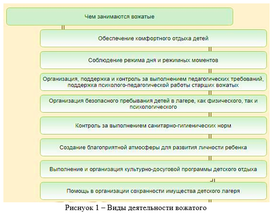 Виды деятельности вожатого